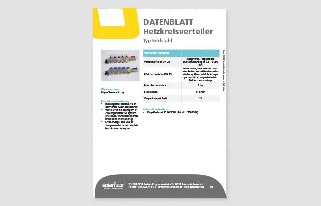 Datenblatt Flächenheizsysteme 4053286_4053287_4053288_4053289_4053290_4053291_4053292_4053293_4053294_4053295_4053296_4053297_4053298_DB_Heizkreisverteiler